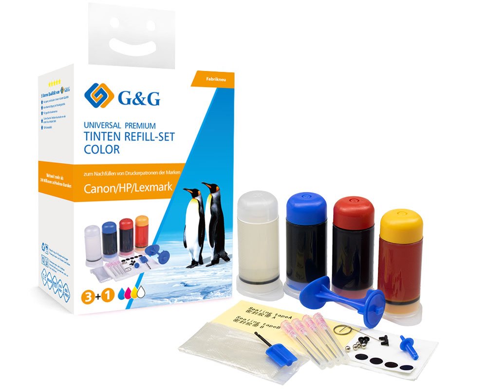 G&G Universal Refillset für Tintenpatronen - 90ml COL