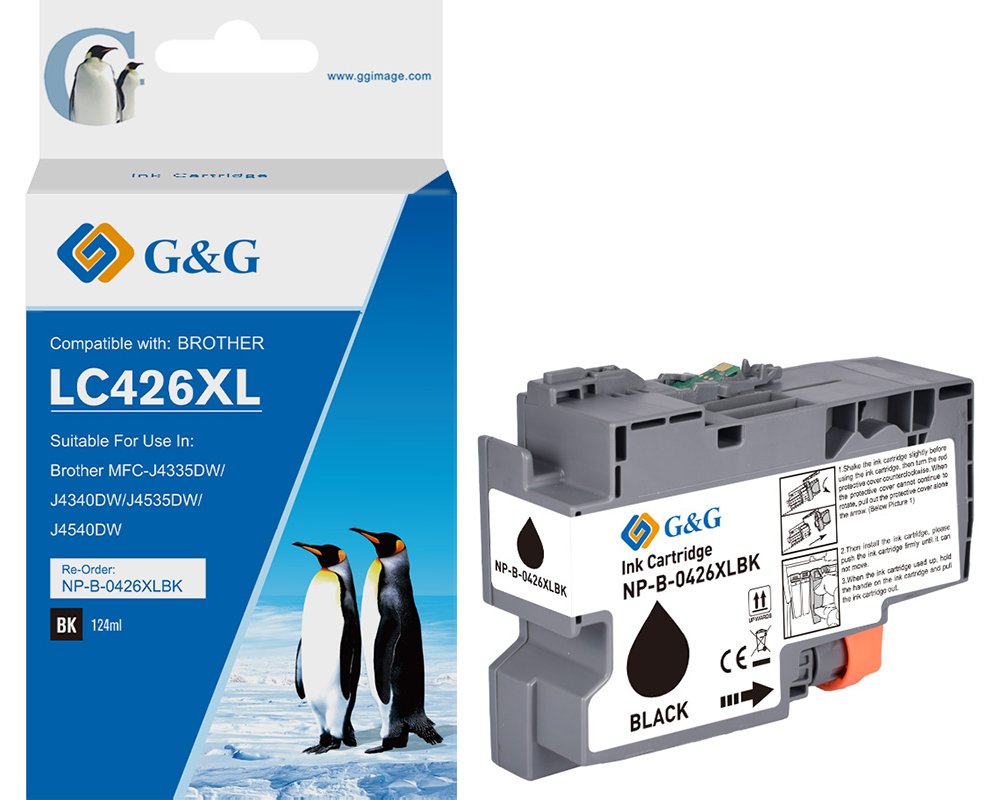G&G Druckerpatrone kompatibel mit Brother LC-426XLBK