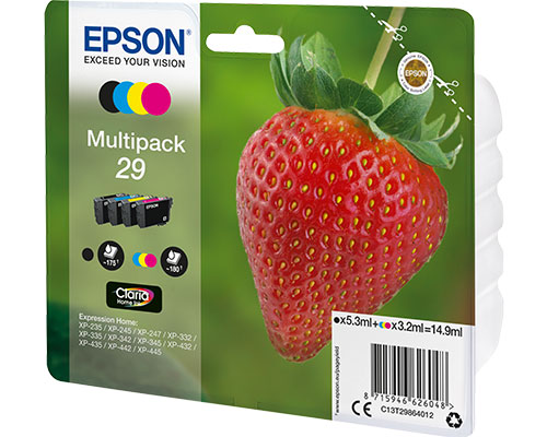 Epson Original Erdbeer-Druckerpatronen 4er-Set 29