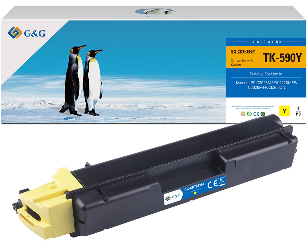 Kompatibel mit Kyocera TK-590Y/ 1T02KTANL0 Toner Gelb [modell] - Marke: G&G