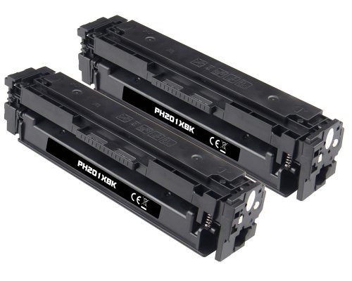 Kompatibel mit HP 201X / CF400XD XL-Toner Doppelpack: 2x Schwarz [modell] von TONERDUMPING