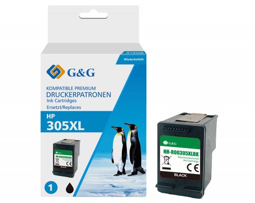 G&G XXL-Druckerpatrone ersetzt HP 305XL/3YM62AE Schwarz
