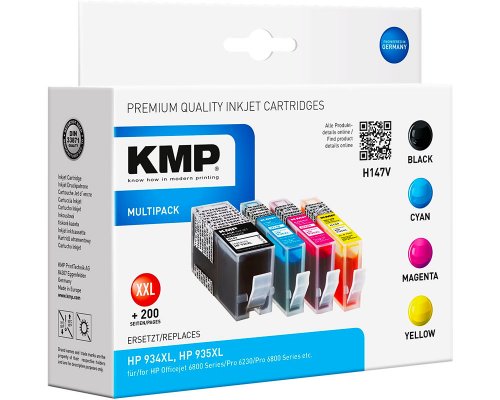 KMP H147V XL-Tinten Multipack ersetzen HP 934XL / 935XL